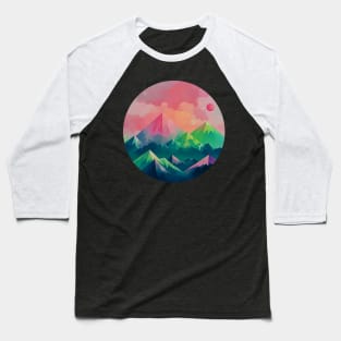 Nature's Kaleidoscope: Contemporary Mountain Prints Baseball T-Shirt